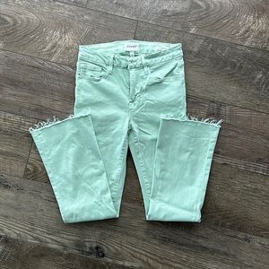 Frame Denim — Le Crop Mini Boot Spring Green